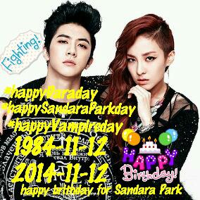 Happy birthday to MBLAQs
Thunder sister Sandara park !! I
hope you always healthy,
successful, beautiful, long Life. 