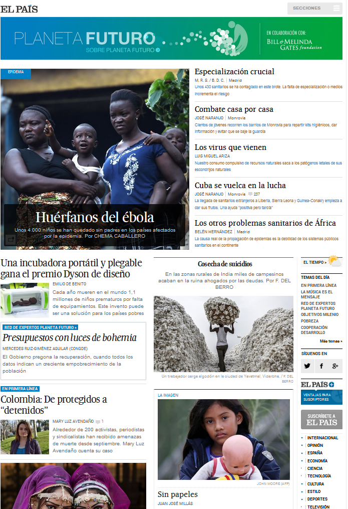 Planeta_Futuro's tweet photo. Hoy ponemos la vista en #África, porque allí siguen luchando contra el ébola http://t.co/Z6tfI3XONZ http://t.co/O6LD8heul0