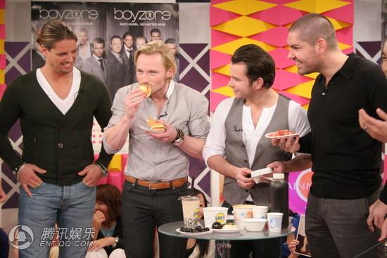 BoyzoneMemories's tweet photo. The Boyz 'Food Tasting' on a TV show in Taipei, Taiwan back in November 2008. #Boyzone http://t.co/i1wpzUr5Jq