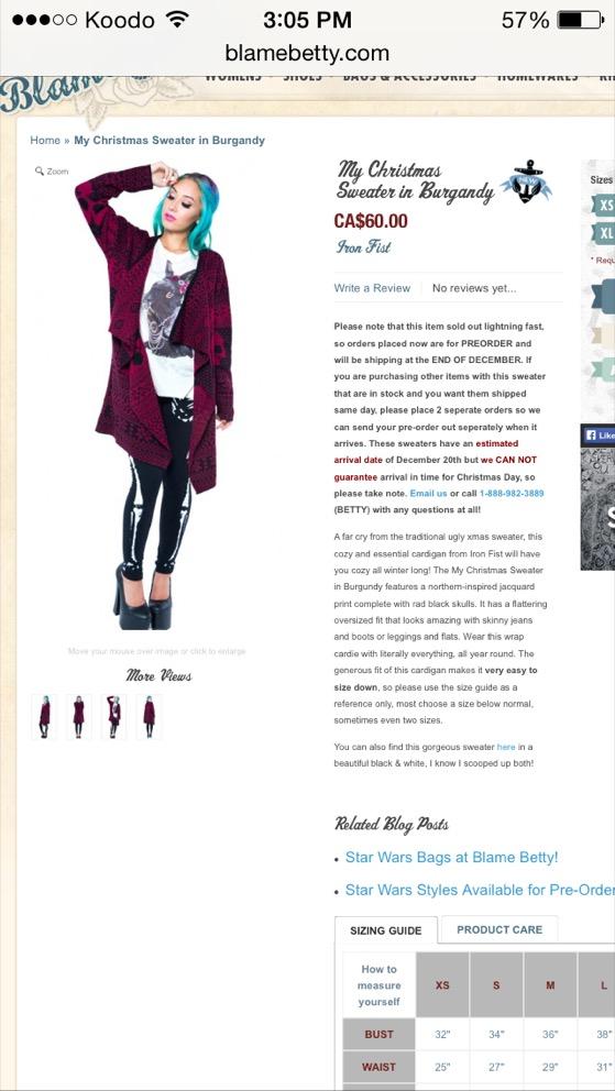 AdviceWithMissy's tweet image. Someone go and buy me this sweater for Christmas. I need it &amp;lt;3 PLEASE D: *begs on knees* #BlameBetty #ChristmasGift