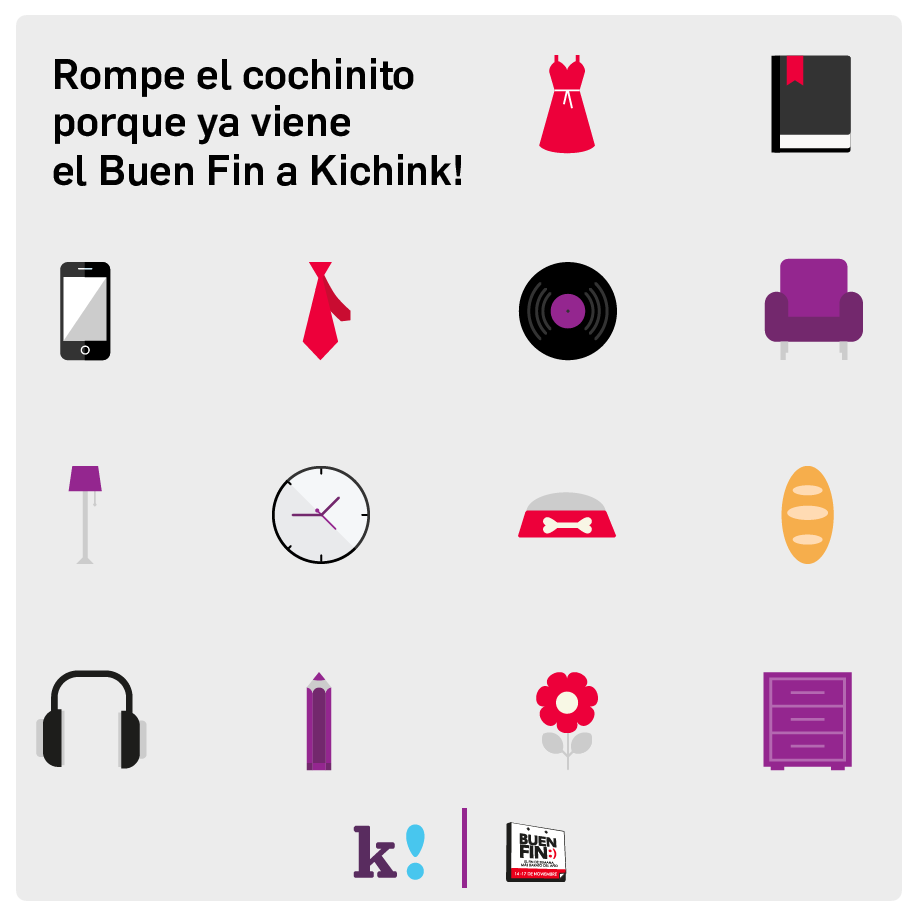 Kichink's tweet photo. Rompe el cochinito porque ya viene el #BuenFin a #Kichink! > http://t.co/I6xgmtJ4bl http://t.co/U4pKXUCFDH