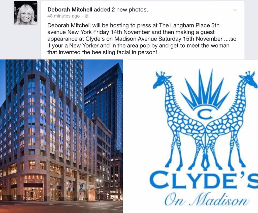 HeavenDesignPR's tweet photo. Chance to meet #celebrity facialist & inventor of #beestingfacial #beevenomask @heavenskincare @NYC_Info @nytimes http://t.co/wYGUtzOzON