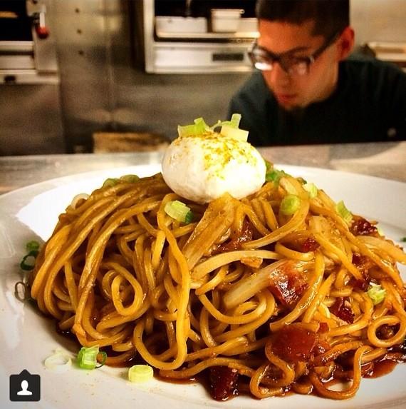 Not just a sushi bar. Try the Bacon Hakka Noodles today! #Foodie #FoodPorn #NewportBeach #Yummy #ChefAndy
