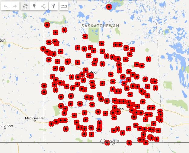 Lest We Forget Saskatchewan - 180 SK Royal Canadian Legions for 100th Aniv. of WWI <a href="/RCL_DC/">RoyalCanadianLegion</a>