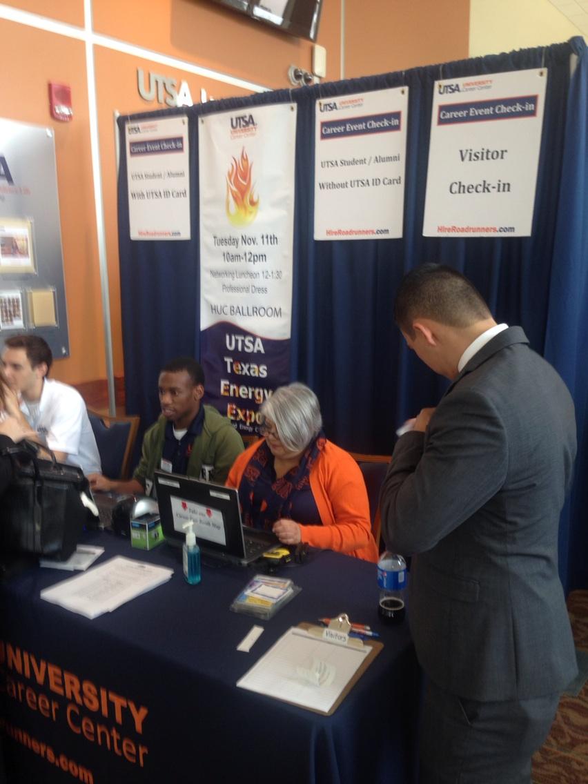 TexasEnergyExpo's tweet photo. Come check into the Texas Energy Expo! Walking welcome. 
UC Ballroom! http://t.co/vrEJBPboKT