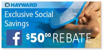 Purchase select Hayward pool pumps on valid rebate dates &amp; claim your savings on Facebook: hubs.ly/y0hyfm0