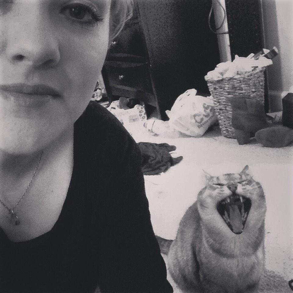 ambercarrington's tweet photo. Elsa in mid yawn. She's a lioness! #elsababy http://t.co/YNBS5w2Liw
