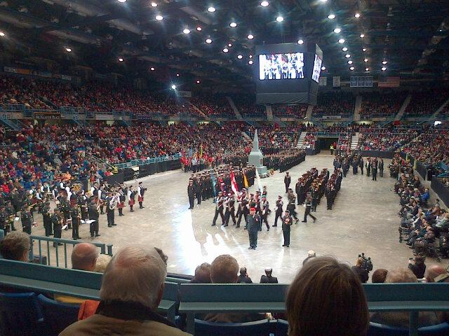 Beautiful and touching #RemembranceDay ceremony at Harbour Station. #LestWeFoget #saintjohn