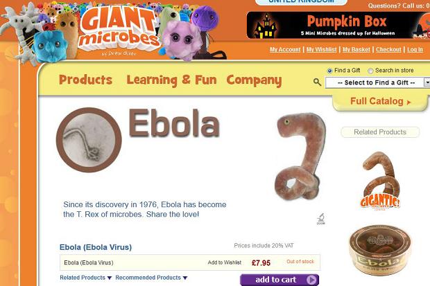 A month ago we panicked about getting #Ebola, now we're buying an adorable stuffed version of the virus?  #Murica