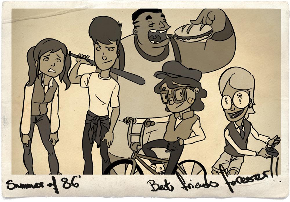 Fourattic's tweet photo. Best friends forever '86 #CrossingSouls #bff #screenshotsaturday #indiedev #gamedev #videogames Soon on #kickstarter! http://t.co/I2GnaSuosK