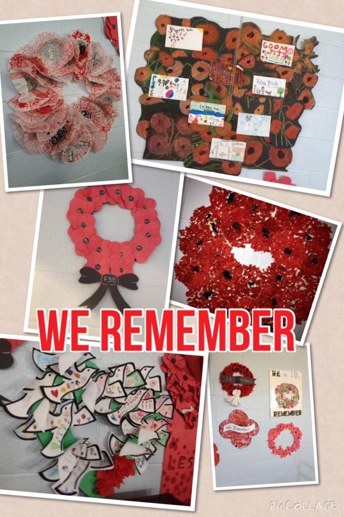 RidgeviewPS's tweet photo. An example of our beautiful artwork #WeRemember http://t.co/Ub11uGMZ6b