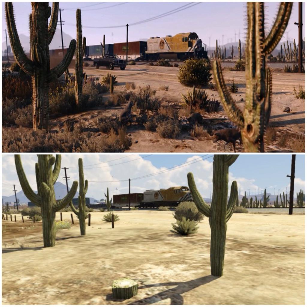 RockstarGTAV's tweet photo. PS3 v PS4 #GTAV http://t.co/uGBpzNxJ9q