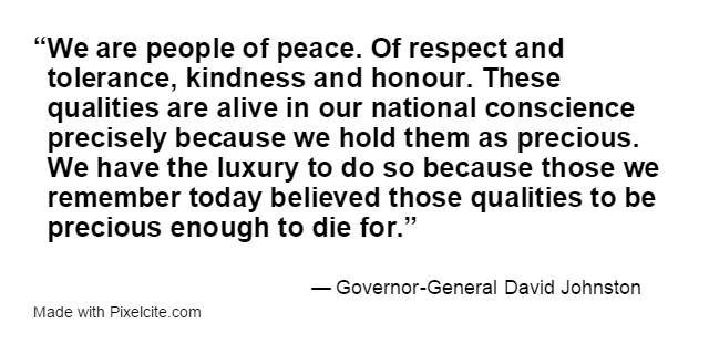 globeandmail's tweet photo. Read full text of Governor-General David Johnston's #RemembranceDay speech here: http://t.co/OWpjSqRCce http://t.co/NWE1AlramN