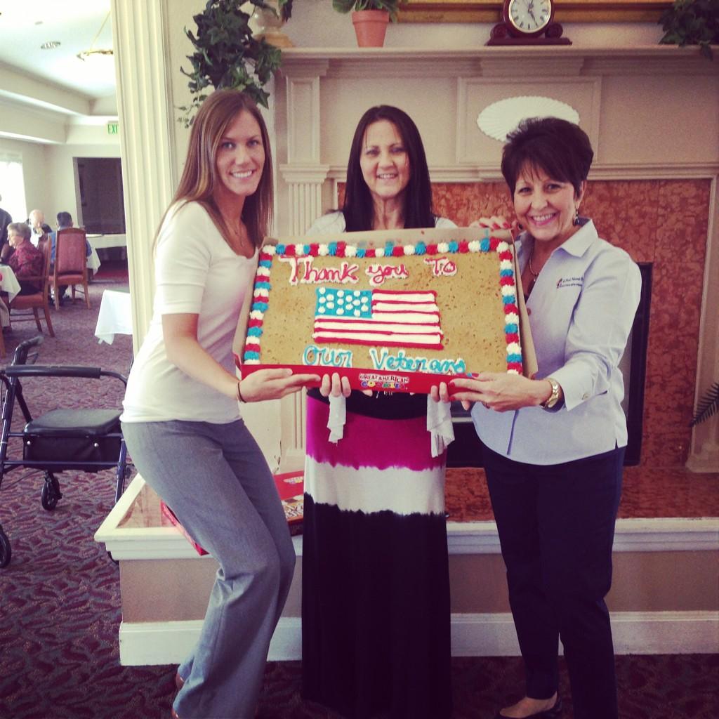 AFirstNameBasis's tweet photo. Susan and Kelly are delivering some goodies to show our appreciation to veterans in the community. #HappyVeteransDay http://t.co/w8Uu0nxChd
