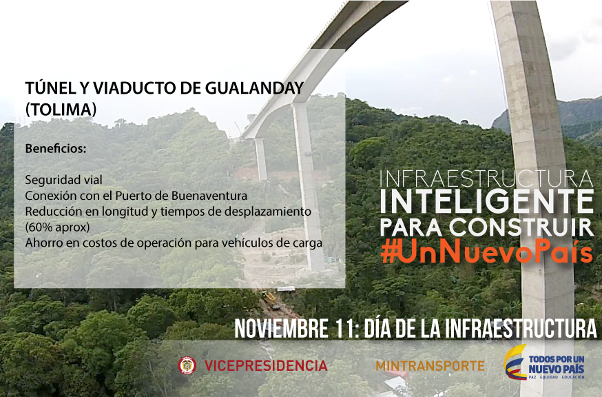 Con obras de infraestructura como el viaducto y túnel de Gualanday, se construye PAZ, señaló pdte <a href="/JuanManSantos/">Juan Manuel Santos</a>