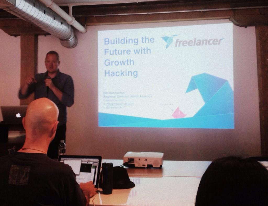 NextDroidLabs's tweet photo. Epic #growthhack session with @Nikolas_DCM from @freelancer! "Set BIG hairy audacious goals!" - Nik #SpeedToSeed http://t.co/39Nsp2nqZy