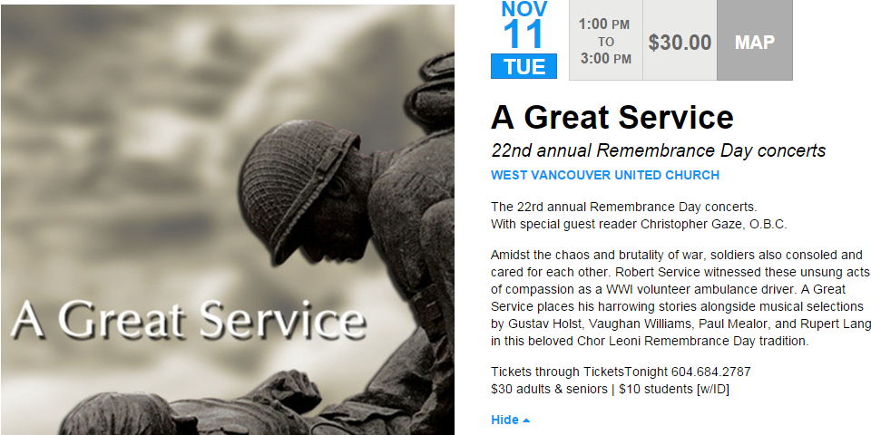 ShowYouGo's tweet image. Come to the 22rd annual #RemembranceDay ceremony in West #vancouver buff.ly/1Ey7Kww