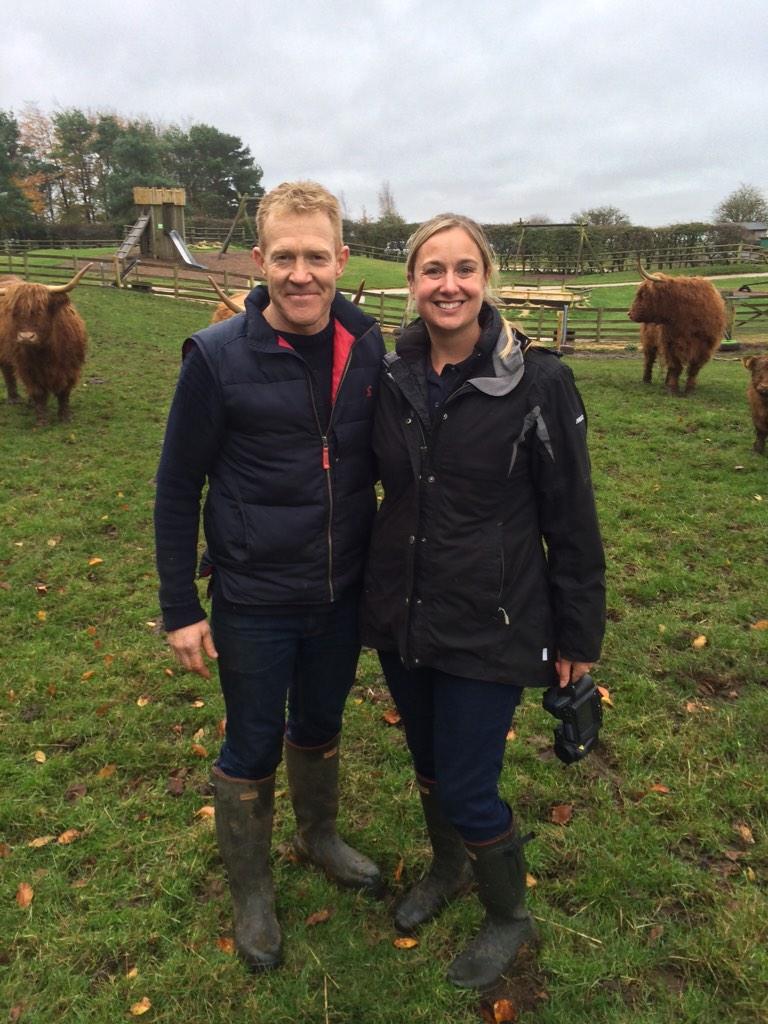HelenVetPhysio's tweet photo. Great day at Cotswold Farm Park, filming with @AdamHenson. Thanks for your hospitality http://t.co/CTCqy3IXCU