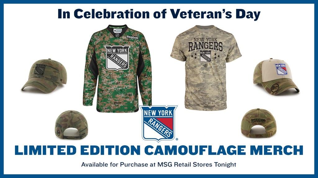 ny rangers veterans day jersey