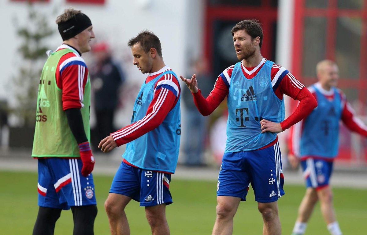 Bastian and Xabi Training at Bayern