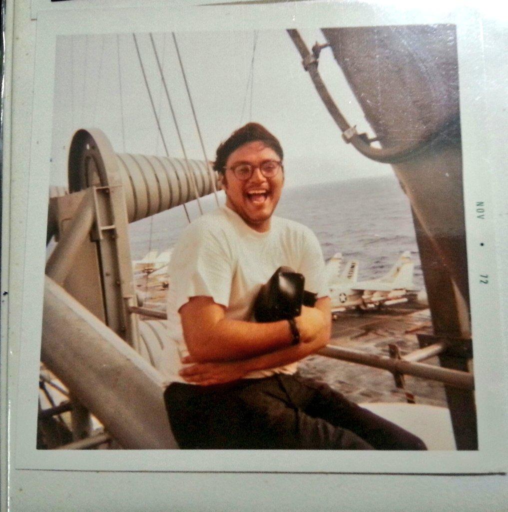 DisgraceTraitor's tweet photo. Happy Veterans Day!  Big salute to my Dad!  #1972 #YoungPup #VietnamVeterans  #ThankYouVeteransForYourService http://t.co/NmQmfwdT4S