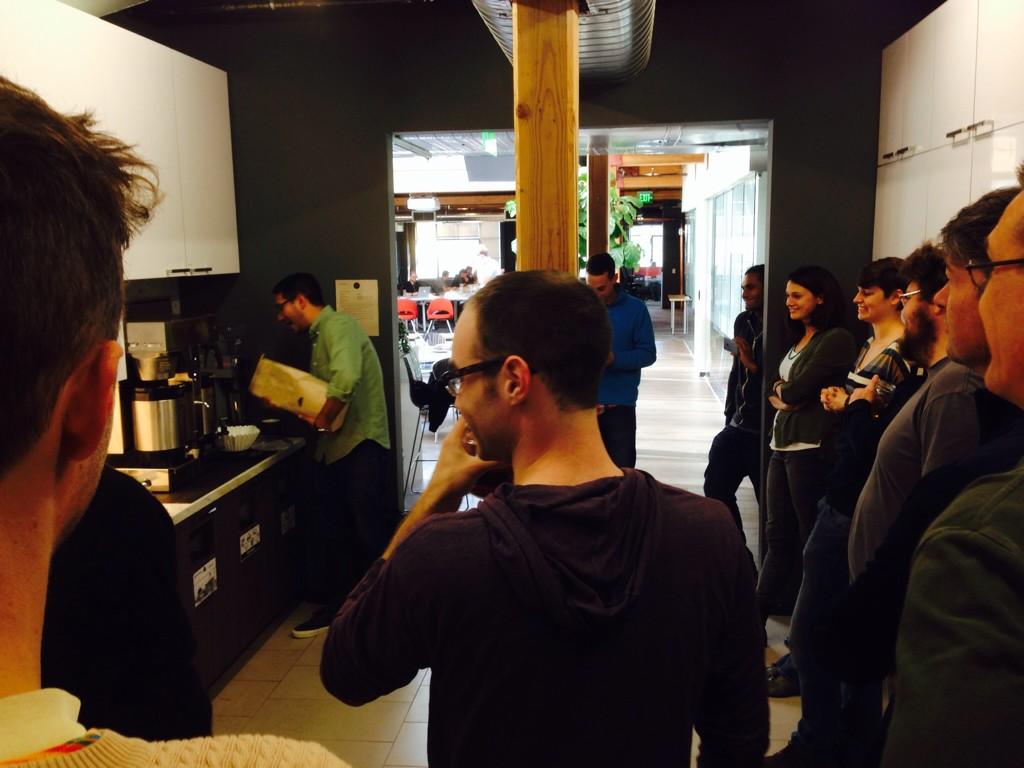 .<a href="/Sightglass/">Sightglass Coffee</a> thank you for the coffee tutorial we can't wait to be caffeinated! Next round of coffee is on me :)