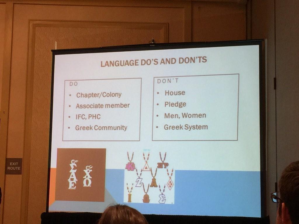 Important language Do's and Don'ts for #GreekAdvocacy #NASPAWRC