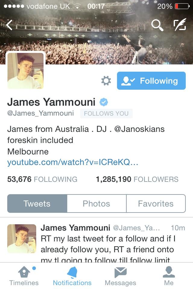 Geewizitsliz's tweet image. Rt for a DM to James Yammouni from the janoskians , free bcs I'm Happy rn 😊