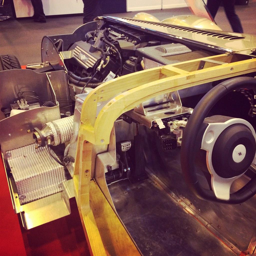 MakeSpaceBath's tweet photo. Loving this cut apart Morgan car at the advanced engineering show. http://t.co/c6IKCpHl4g