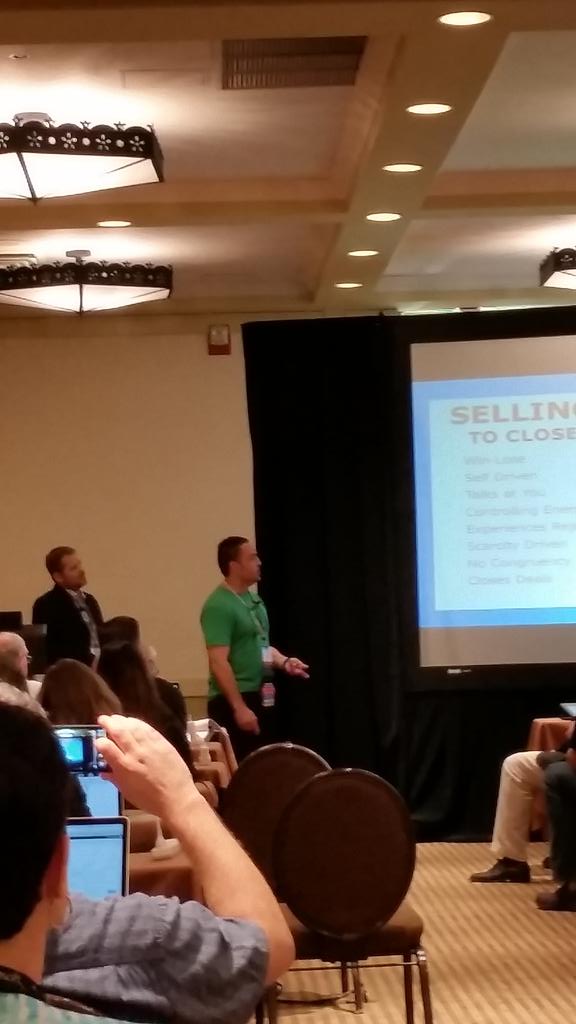 KirkMasters's tweet photo. #partnercon14 seeing my friends Cory Snyder &amp; Jeremiah Sarkett teaching sales techniques for Infusionsoft. http://t.co/6uPzTlJG0W