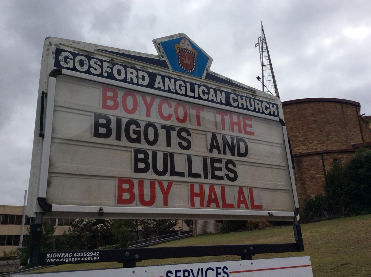 Boycott the bigots and the bullies. Buy #Halal. #TeamHumanity #Auspol