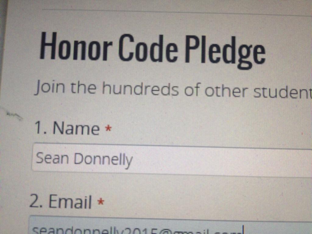 _SeanDonnelly's tweet photo. Hopefully @PSUCollegeComm saves my honor code signature for when they make a movie about my life in PR. #OliverPope http://t.co/k6O8UOkTjm