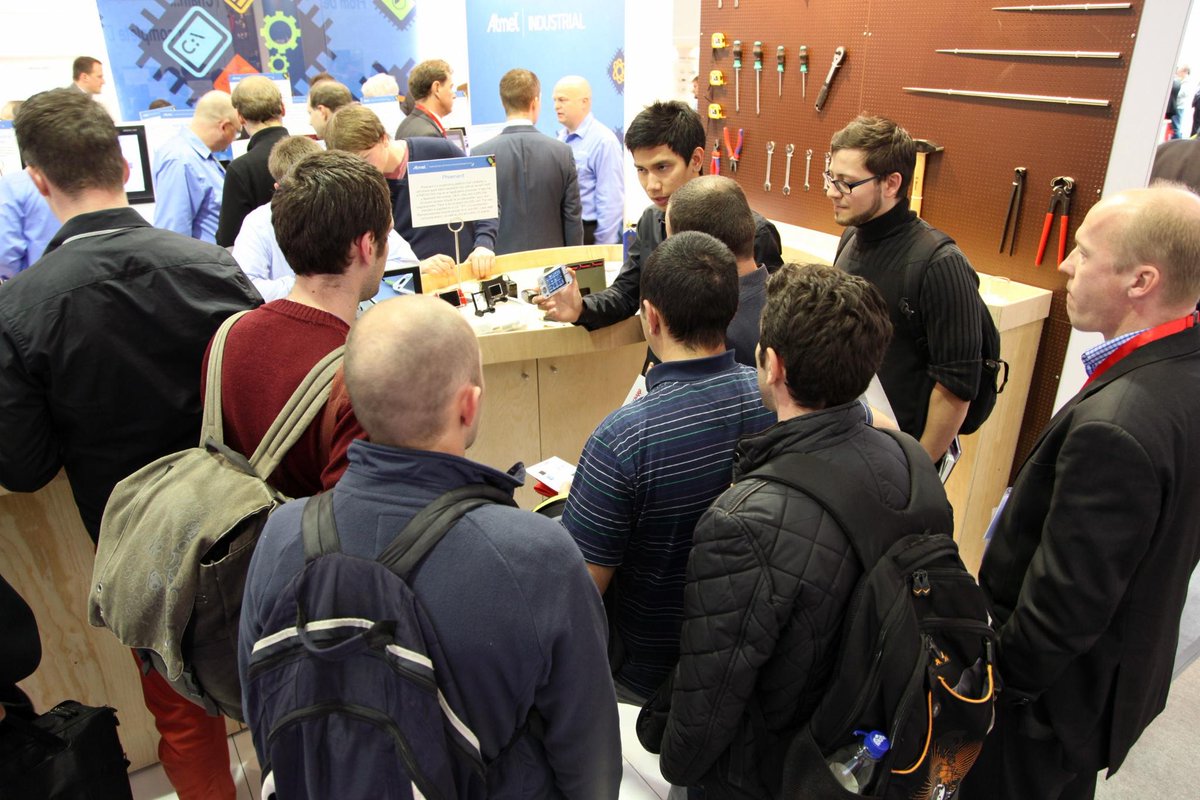 MicrochipMakes's tweet photo. What an IoTerrific day here in Munich! Here’s a look back at #Elec14 Day 1 in pics: http://t.co/r4KsNtTXnE #AtmelLive http://t.co/pLVdJ2RomQ