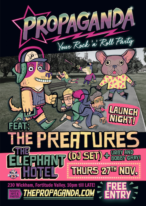 PropagandaAus's tweet photo. Launching Propaganda Brisbane 27th Nov! With #ThePreatures Dj Set! http://t.co/V05Kdwpd8M