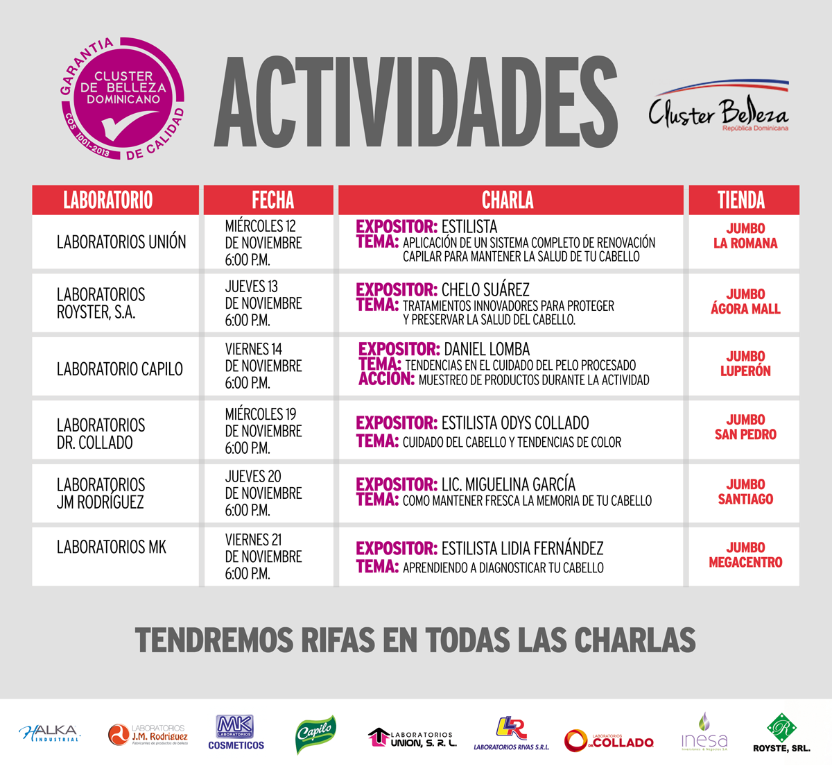 JumboRD's tweet photo. Acompáñanos mañana en el taller con @CBellezaRD y Laboratorios Union en Jumbo La Romana. ¡Te esperamos! http://t.co/TE1kRD88XB
