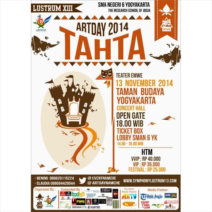 Jogja24Jam's tweet photo. 13 Nov 2014, Teater eMWe proudly present #ARTDAY2014 TAHTA at Concert Hall TBY! http://t.co/WBzRQgpzmz -@ArtdayNamche