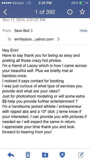 The emails get stranger every day... http://t.co/TZp23DouJU<a href="/tag/wcw"class="tags"><span>#wcw</span></a>