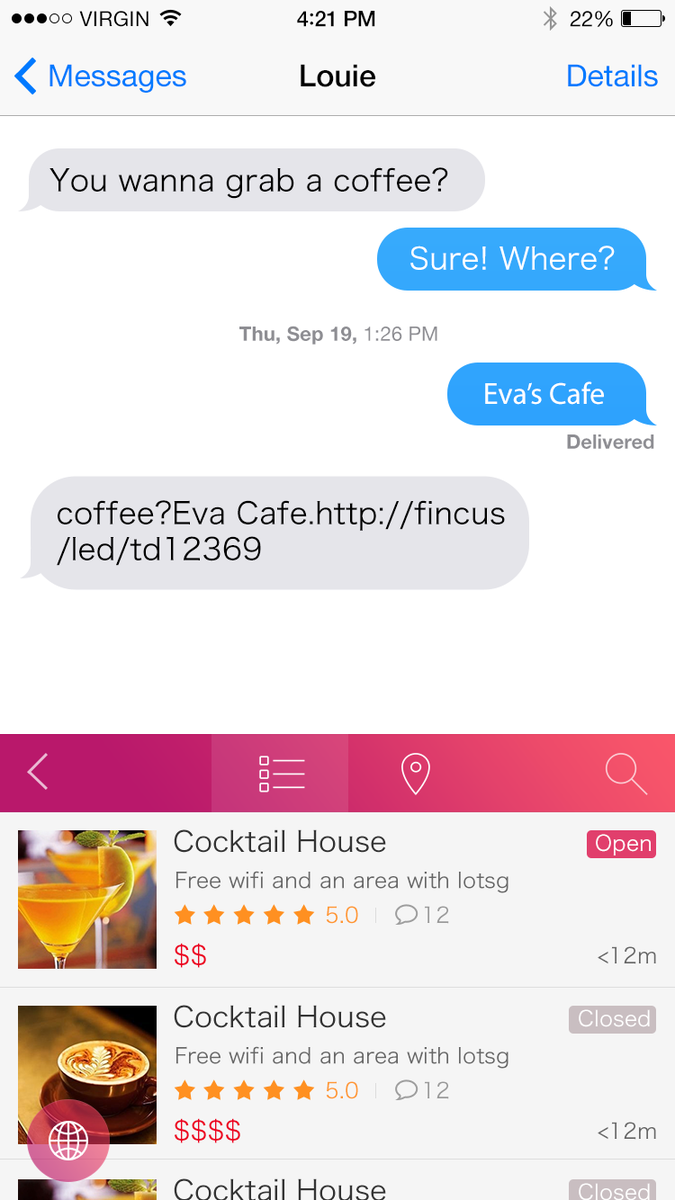 FincusApp's tweet photo. http://t.co/liUVOstG7o offers you quick hangout plans via text messages.@i_startups @RightStartups @startupbuffer http://t.co/Dee6pAlDs5