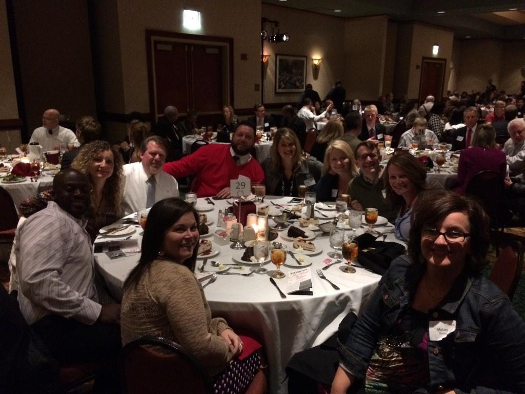 peterloibner's tweet photo. At Immerse Arkansas banquet with these people. http://t.co/1iug2yHjzc