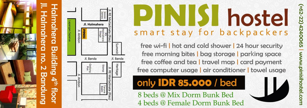 Pinisi_Relax's tweet photo. Backpacker? Butuh penginapan murah di pusat kota Bandung? Ke Pinisi Hostel aja harga mulai dari Rp.85.000 per orang http://t.co/Ms2IbrFi2Z