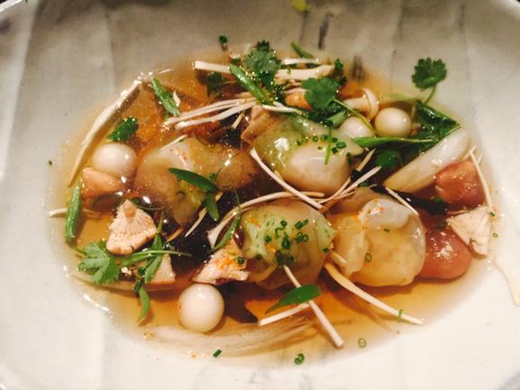 >><a href="/SugarFireSmoke/">SugarFire Smokehouse</a><< Foie gras tortellini in ginger bullion #Foodie #ChefLife #BOOM CERTIFIED #FOODPORN