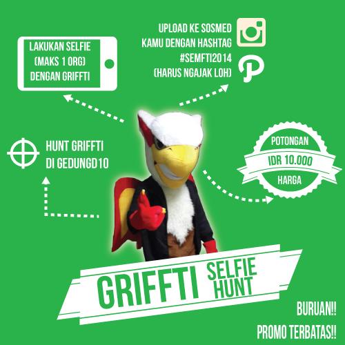 SEMFTI_2014's tweet photo. Pengen dapet potongan harga tiket 10ribu? Ikutan Griffti selfie hunt yuk! Gimana sih caranya? #SEMFTI2014 http://t.co/A3c37i4Le5