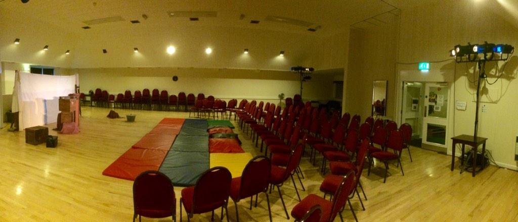 Looking forward to 2 very full shows at #Bedlington Community Centre with our own lights!