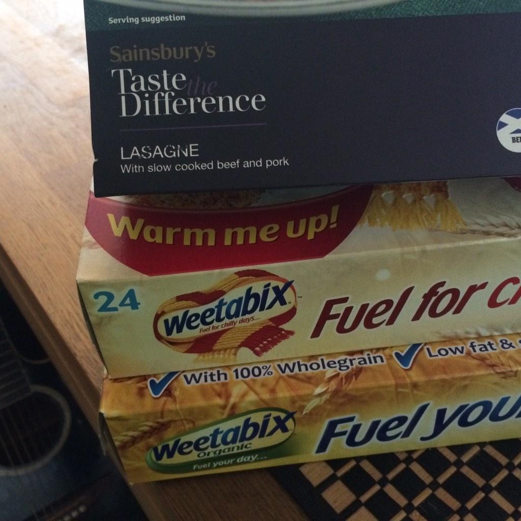 RichardCox_'s tweet photo. @weetabix why does your Organic have 232% of the salt of normal and more than a @sainsburys Lasagna. Bad for kids! http://t.co/YUCRGHy0CG