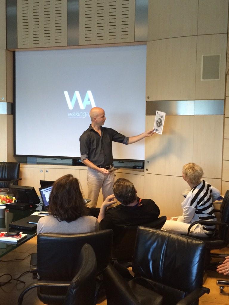 KsGorovaya's tweet photo. #WakingApp - #IBMSmartCamp Tel Aviv winner is presenting their solution to IBM partners &amp; #SoftLayer experts http://t.co/76pNWrAMSN
