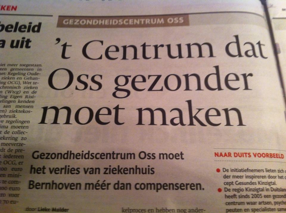 Vandaag legt @HendrikHoeksema <a href="/PvdAOss/">PvdA Oss</a> de 1e steen Gezondheidscentrum #Oss. Goede zorg in de buurt #samenwerkenaanoss