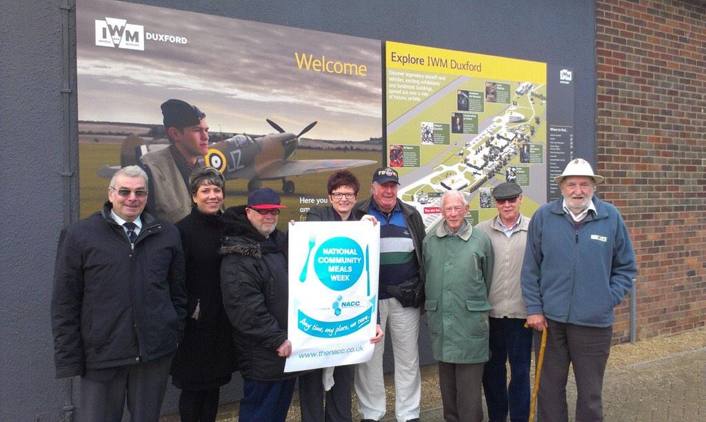 NACCMidlands's tweet photo. Check out Carol Tuck @AimiaFoods at Imperial War Museum Duxford with all the gang. #Commuitymeals @NACCCaterCare http://t.co/7qPCtzp0ip