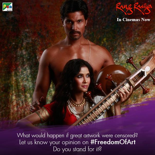 RangRasiyaFilm's tweet photo. For many years, censorship has been the curse of an artist.RT if you stand for #FreedomOfArt - http://t.co/ooXsTakPIl http://t.co/KGqVa8otD1