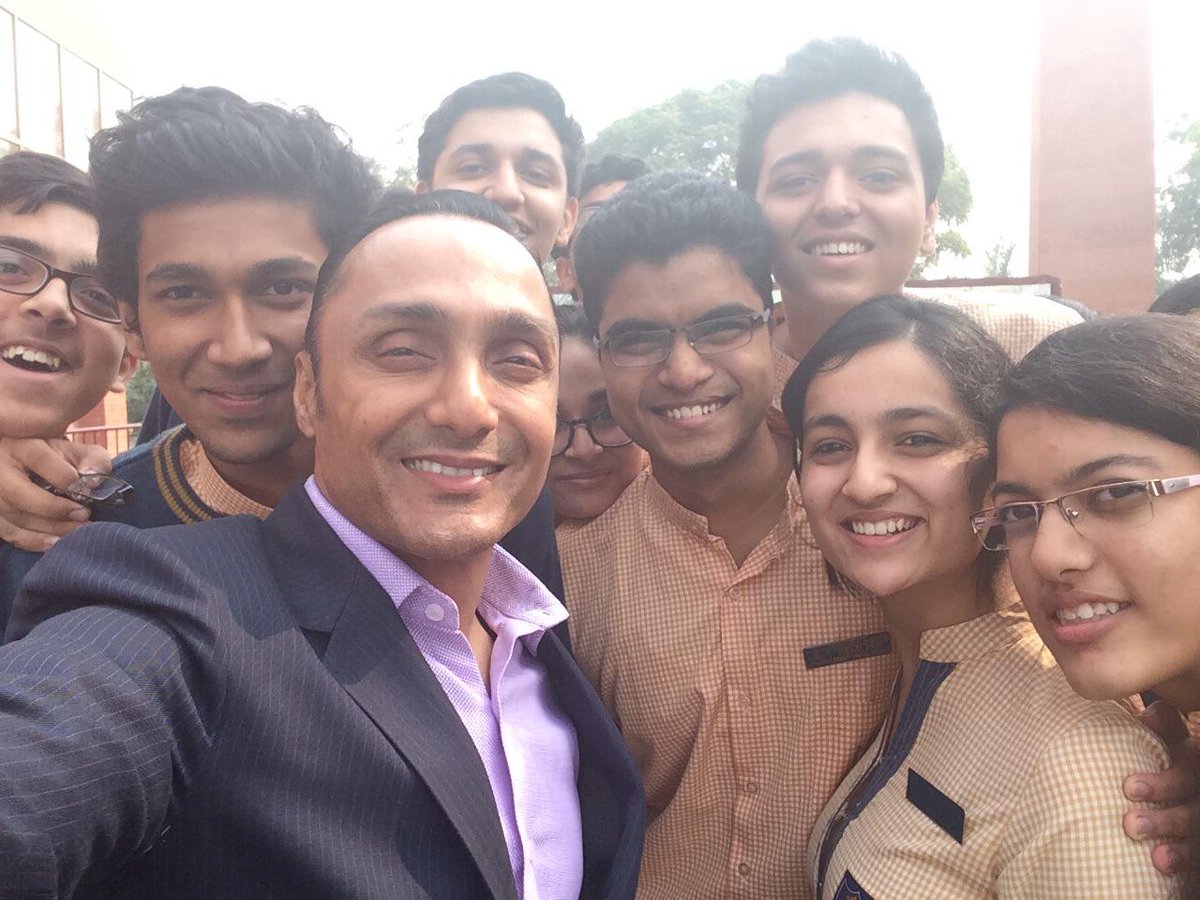 With the wonderful kids at #SanskritiSchool #Delhi Bright, confident, funny. Thank you!