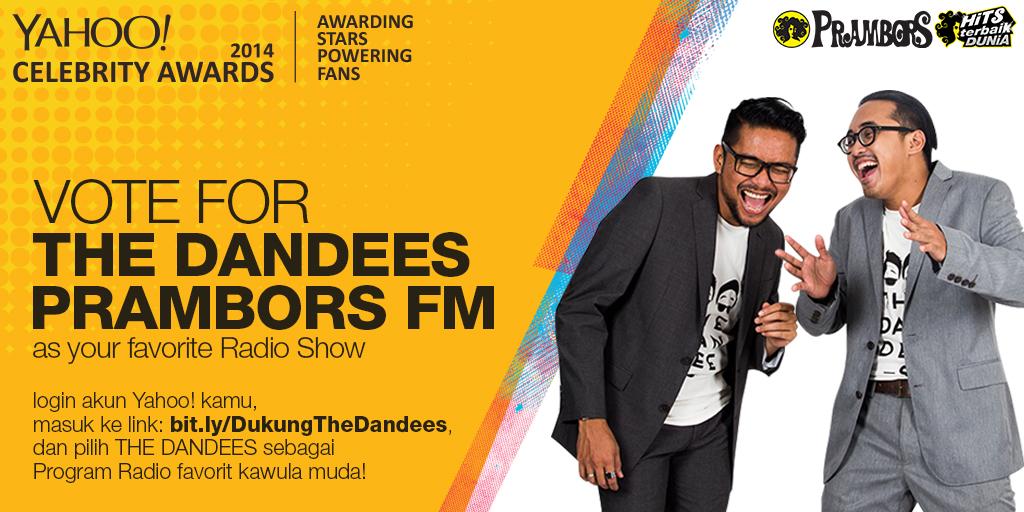 Sebentar kawula muda bakal ditemenin #TheDandees tapi dukung mereka jadi Program favorit di bit.ly/DukungTheDande…